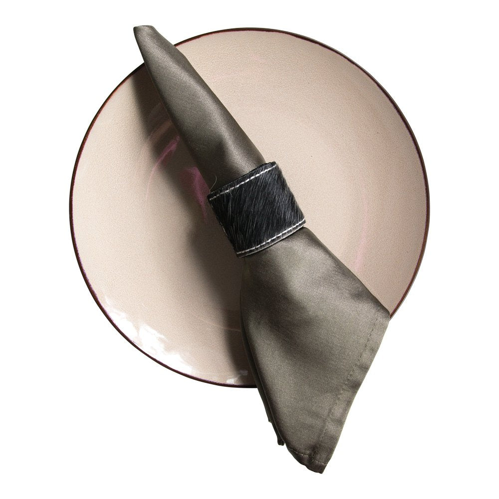Servetring koehuid zwart 5cm