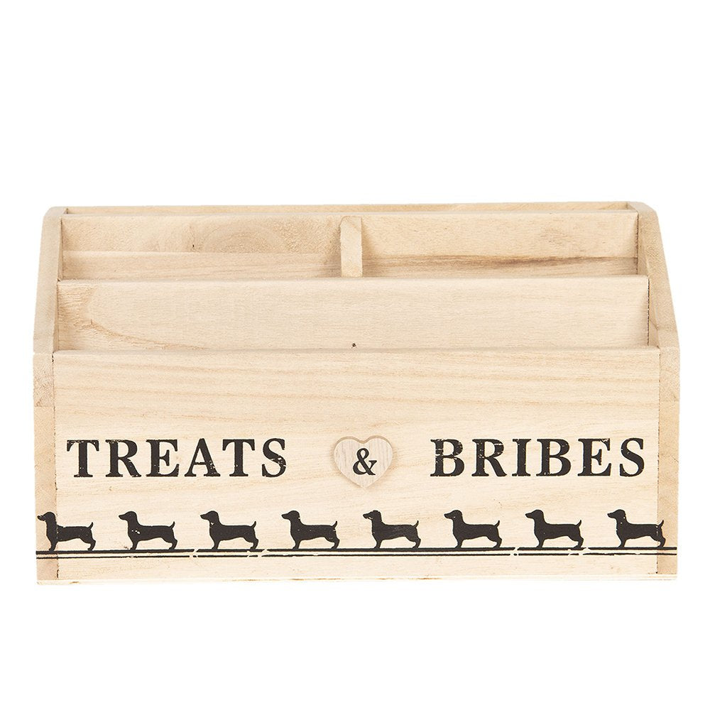 Tijdschriftenhouder Bruin, Hout 28x12x15 cm