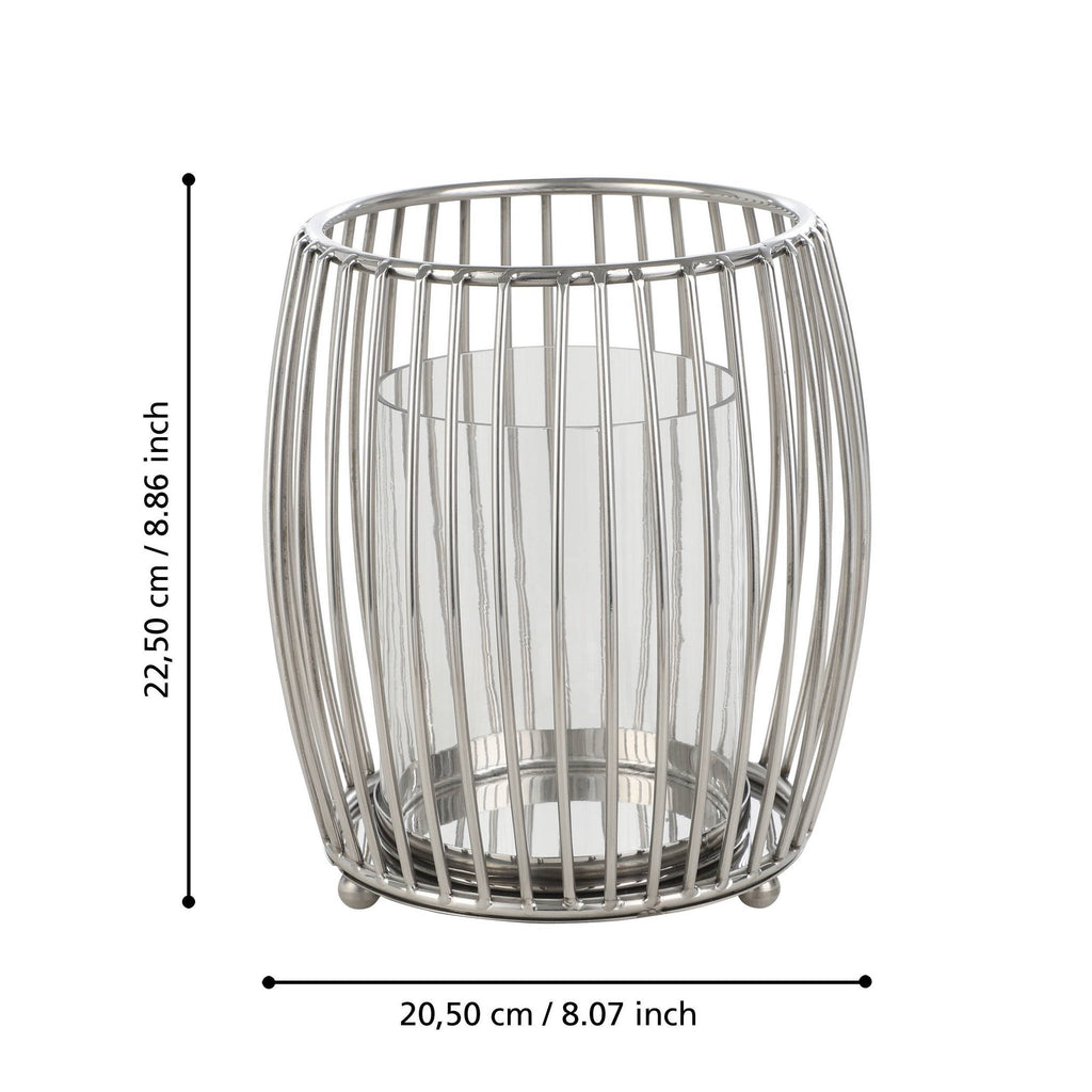 Windlicht Rumoi Chroom 21x23 cm