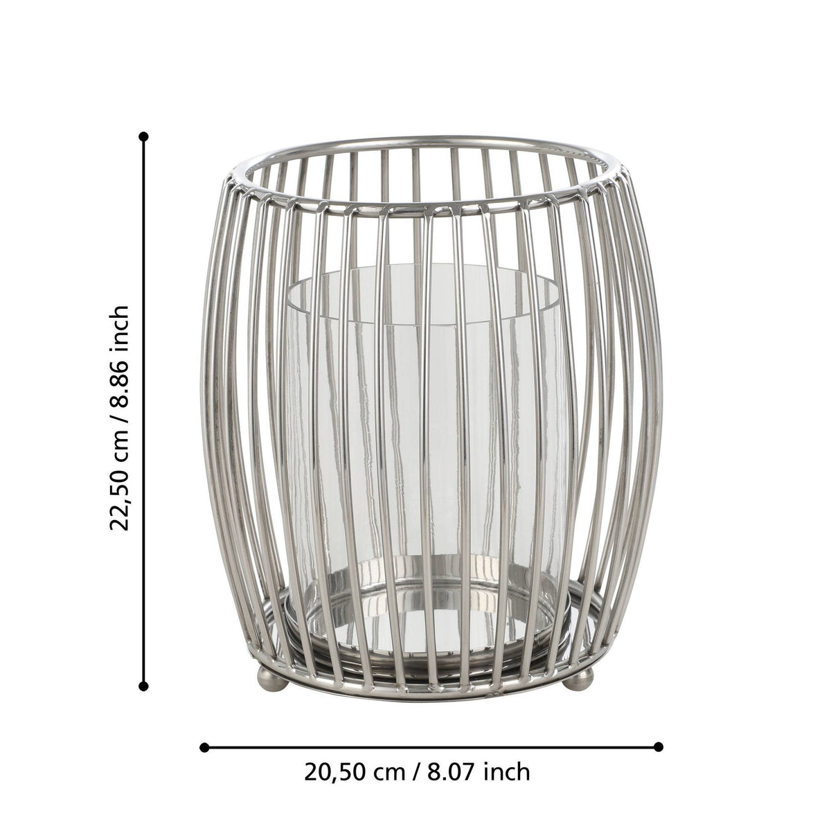 Windlicht Rumoi Chroom 21x23 cm
