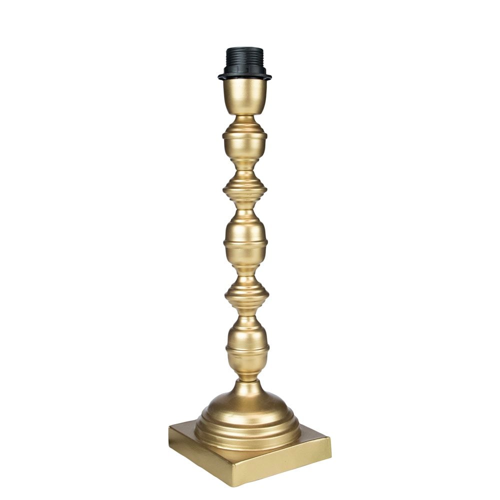 Lampvoet ornament champagne goud 12x12x40cm