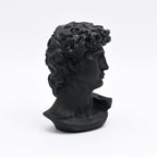 Black David Bust Statue – Klassiek geïnspireerd decoratief beeldhouwwerk voor tafelblad-styling