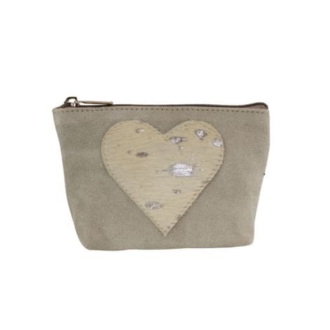 Make up tas hart beige 15cm