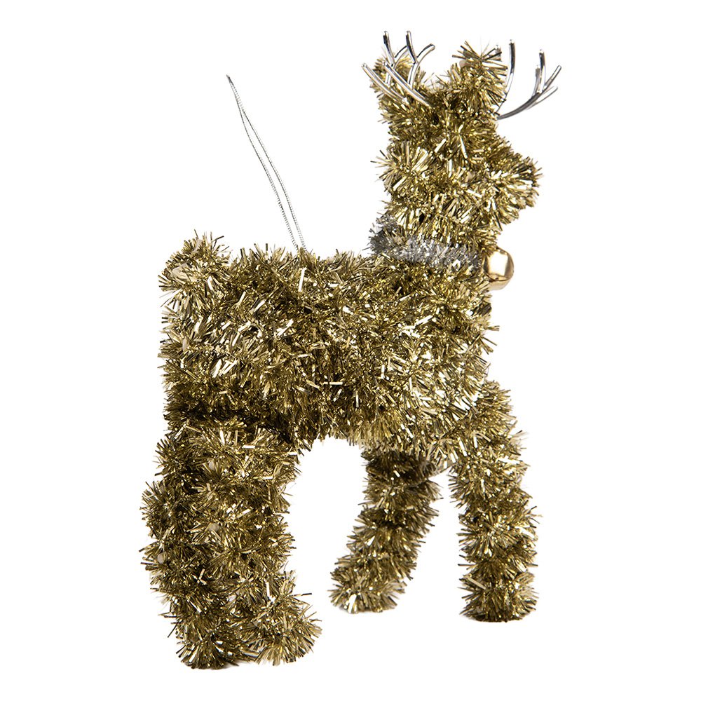 Kersthanger Hert 17x5x13 cm Goudkleurig Kunststof