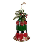 Kerstdecoratie Beeld Bel Ø 24x36 cm Rood Metaal