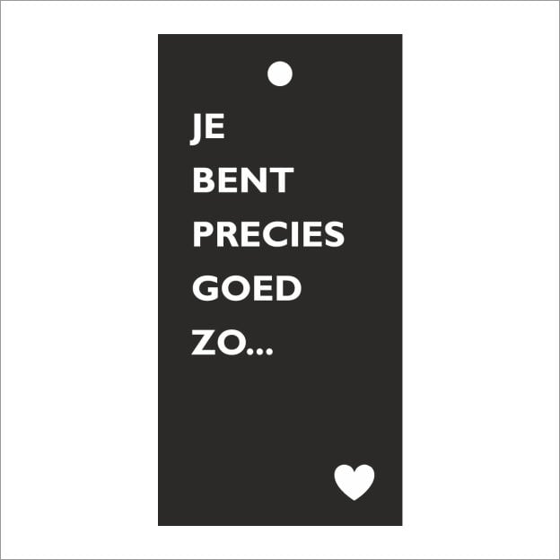 Cadeaukaartjes - Je bent precies goed zo - 20 stuks