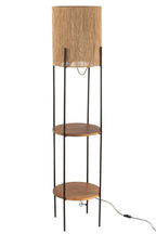 J-Line lamp - ijzer/mango - naturel/zwart