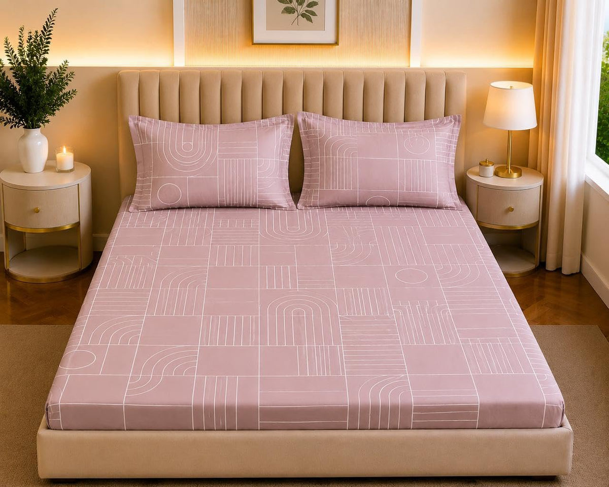 Laken | Polykatoen 310TC elastisch getailleerd | Super King, 198x182cm, 3-delige set