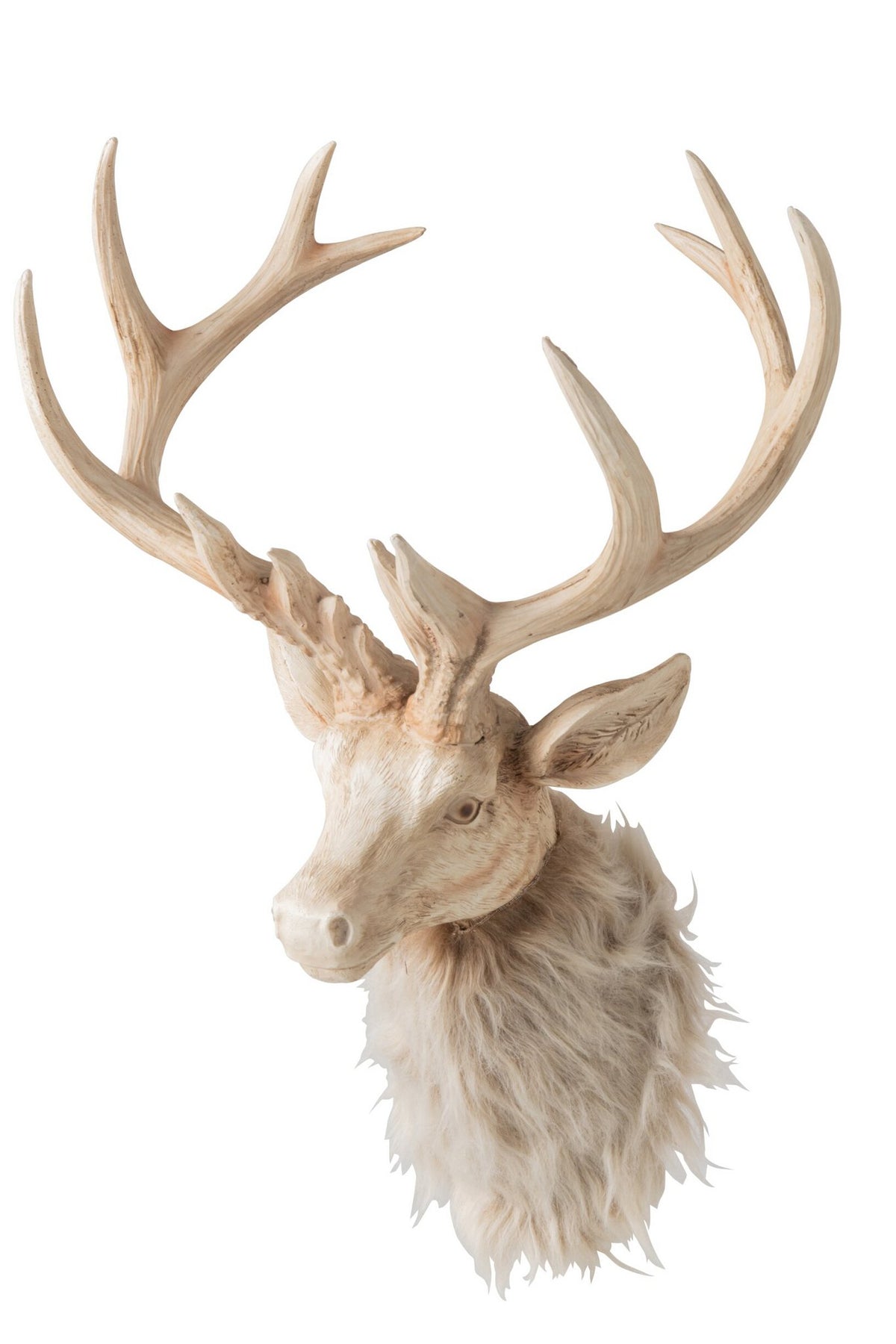 J-Line wanddecoratie Hoofd - polyresin - lichtbeige - large
