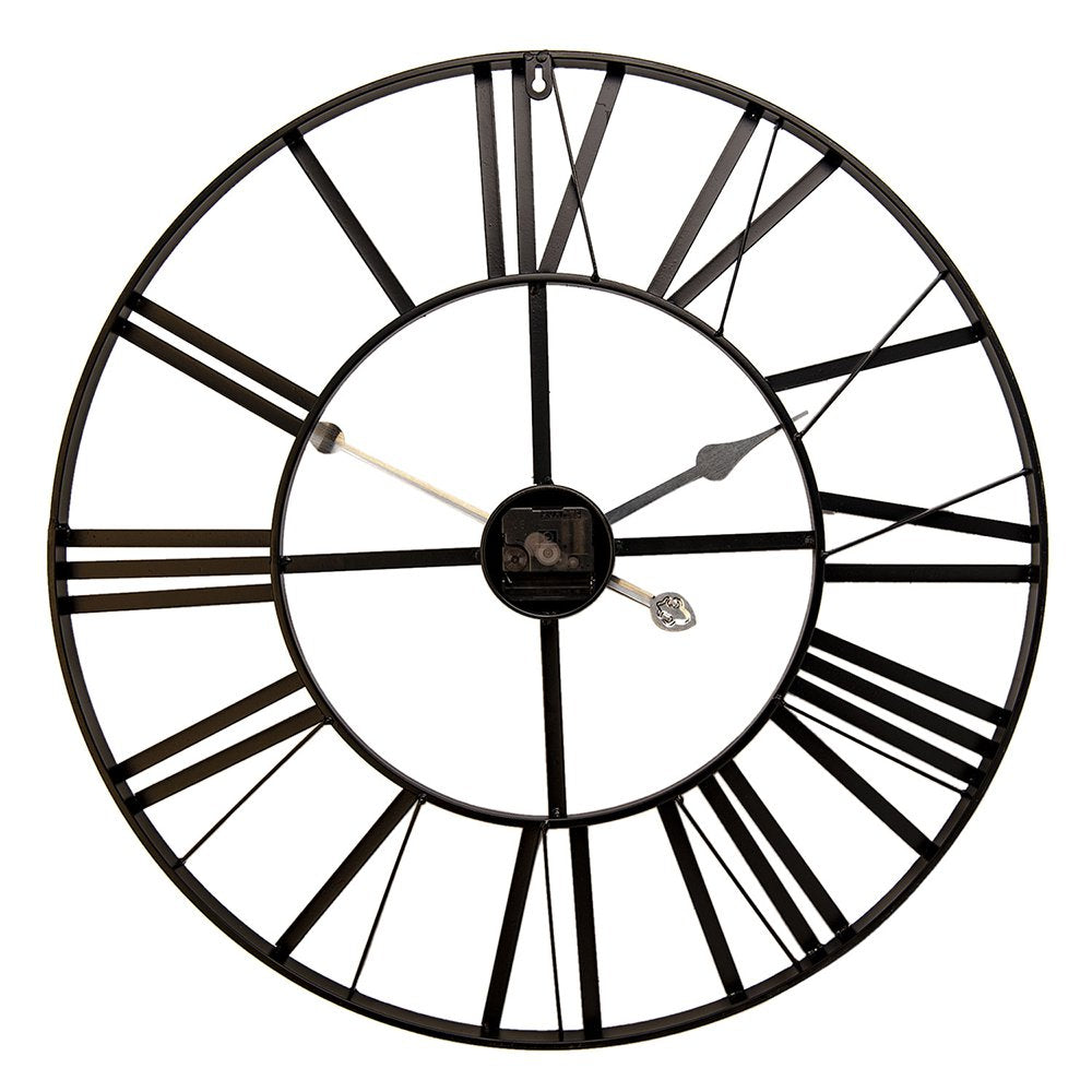 Wandklok Ø 60 cm Zwart Metaal Muurklok