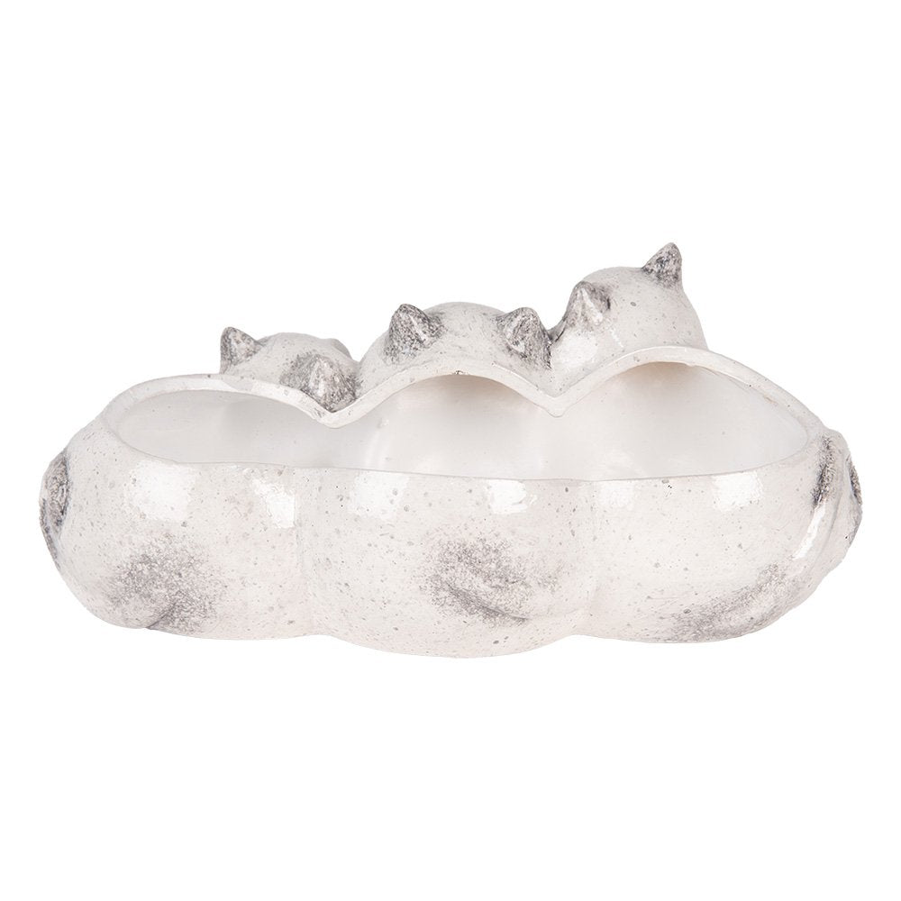 Decoratie Beeld Katten 27x16x10 cm Grijs Keramiek