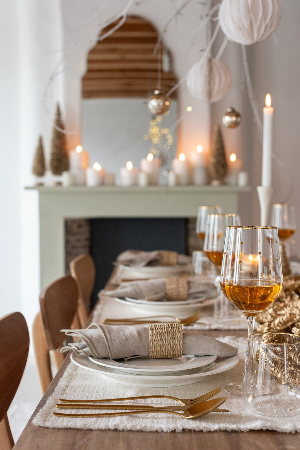 J-Line wijnglas Stippen - glas - tansparant/goud