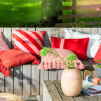 Dutch Decor Pippa - Kussen 30x50 cm - Aurora Rood - Rood