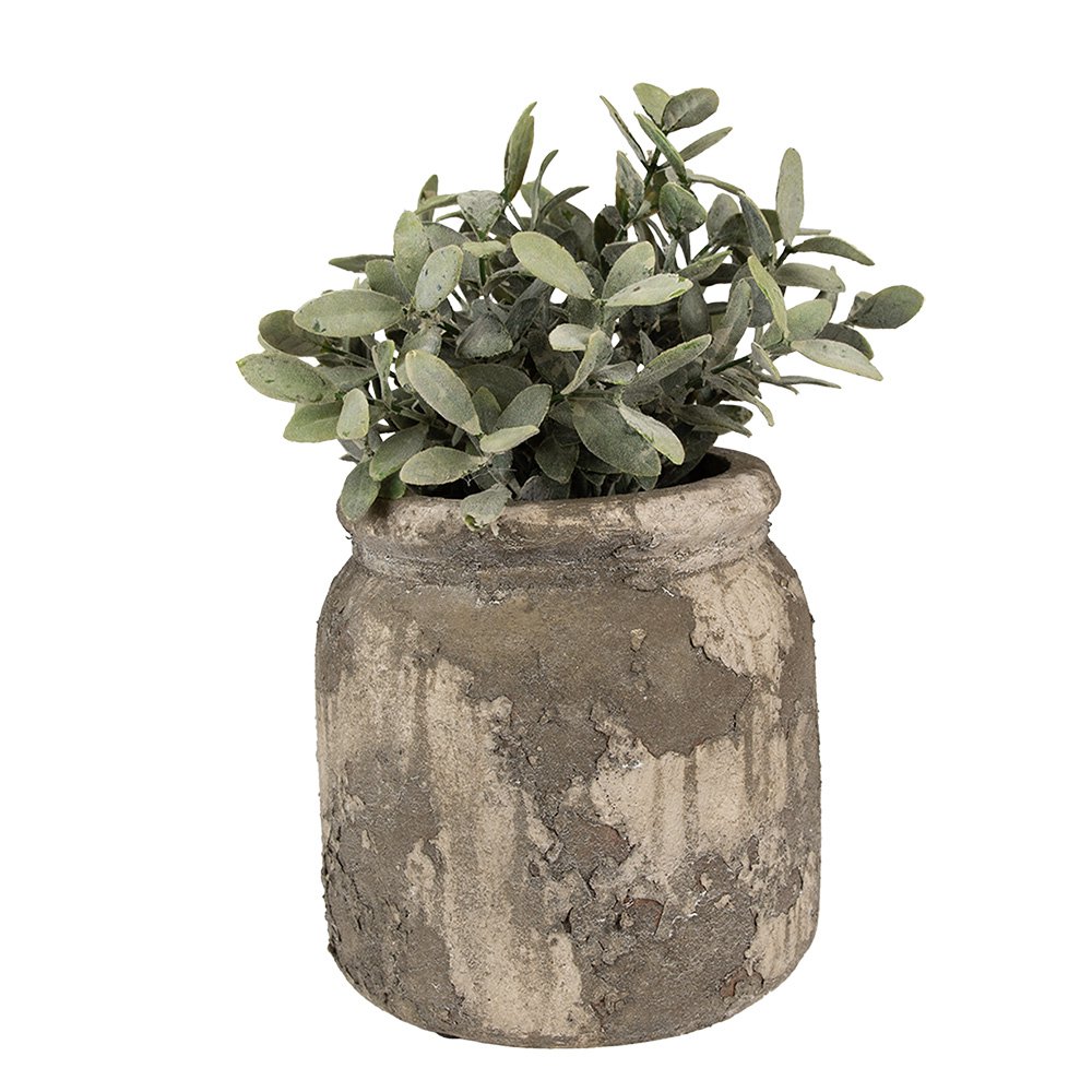 Bloempot Ø 14x13 cm Grijs Beige Terracotta
