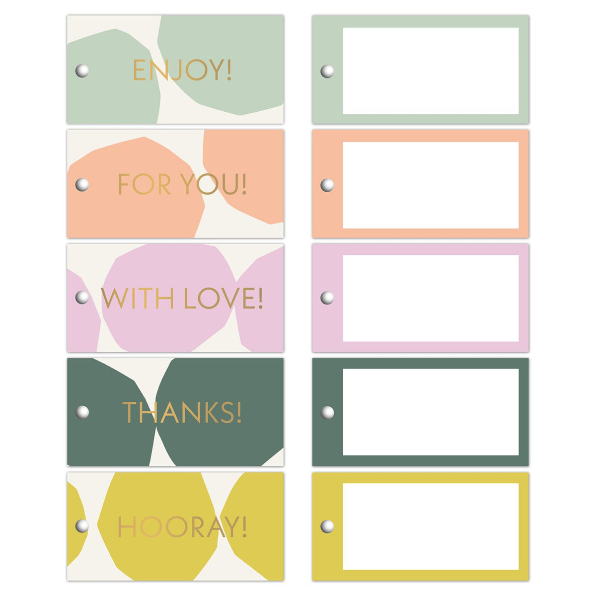 Sculpted Dots cadeaulabels – 100 stuks