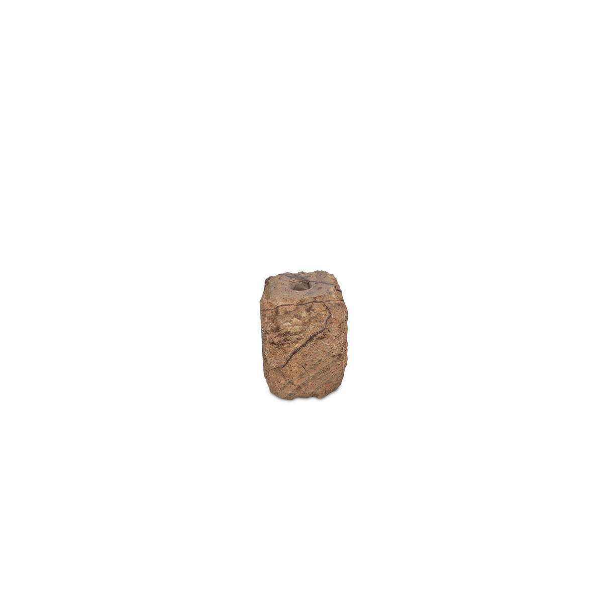 Kaarshouder 8x8xH13,5cm marmer bruin Opus