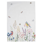 Theedoek 50x70 cm Wit Groen Katoen Bloemen Keukenhanddoek