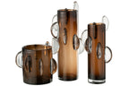 J-Line vaas Steggy - glas - bruin - large - 46 cm hoog