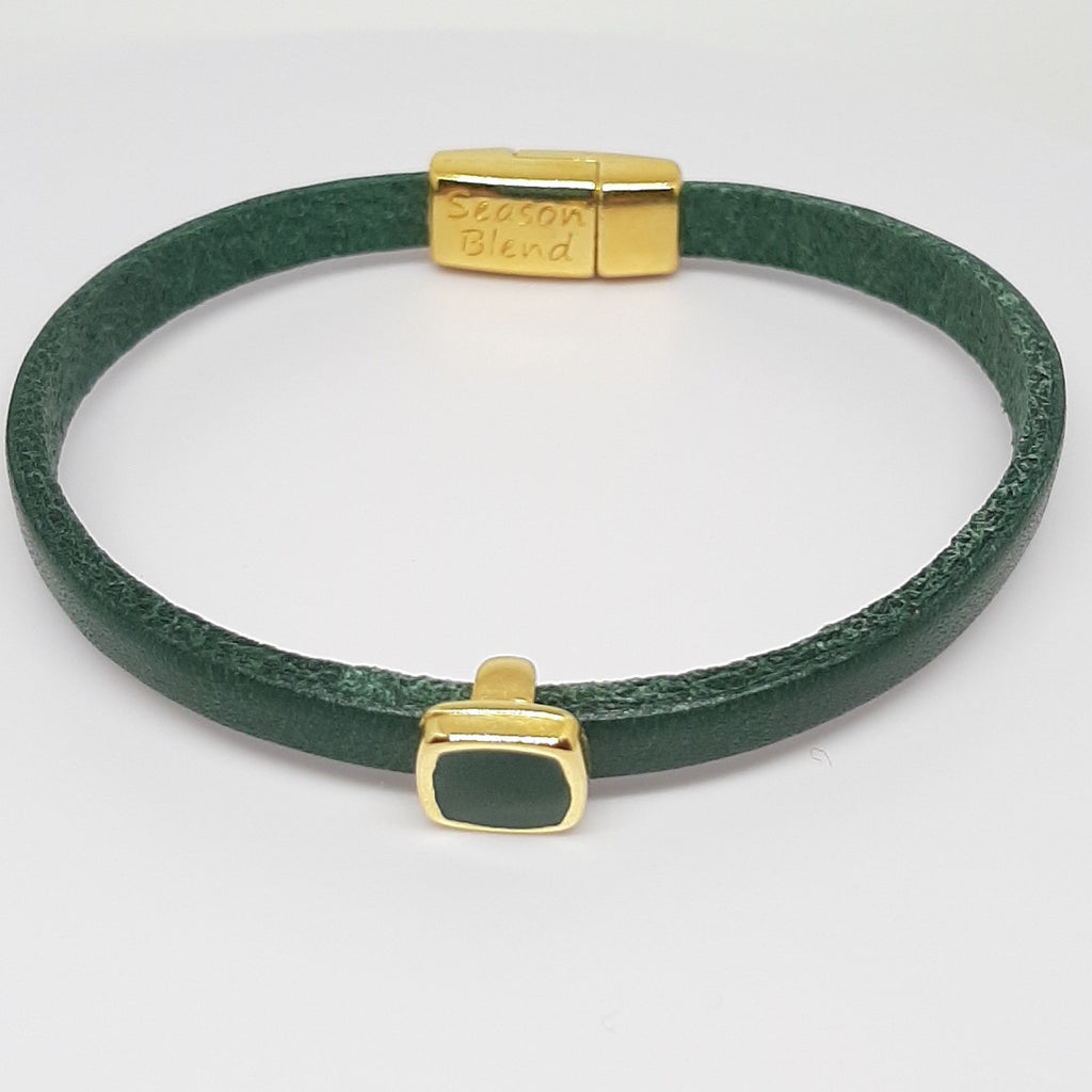 Semplice emaille vierkante slider 24K verguld