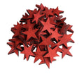 Houten sterren 50st 5cm rood