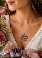 Mandala ketting Rhodochrosiet