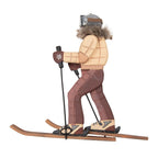 Decoratie Beeld 31x3x27 cm Bruin Hout
