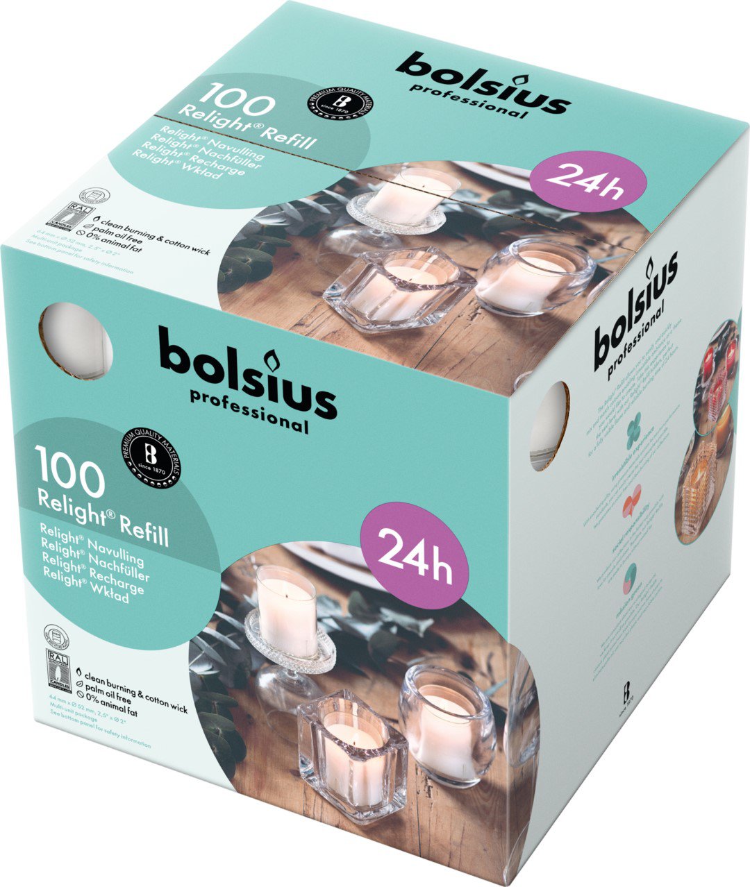 Horeca Relight® navullingen 64/52 doos 100 Transparant