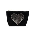 Make up tas hart zwart 15cm