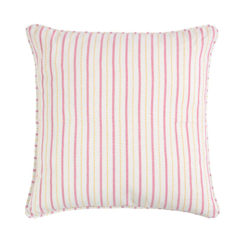 Vivino Kussen strepen wit roze geel 45x45cm