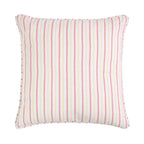 Vivino Kussen strepen wit roze geel 45x45cm