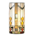Wandlamp Tiffany 20x11x36 cm Beige Groen Glas Muurlamp