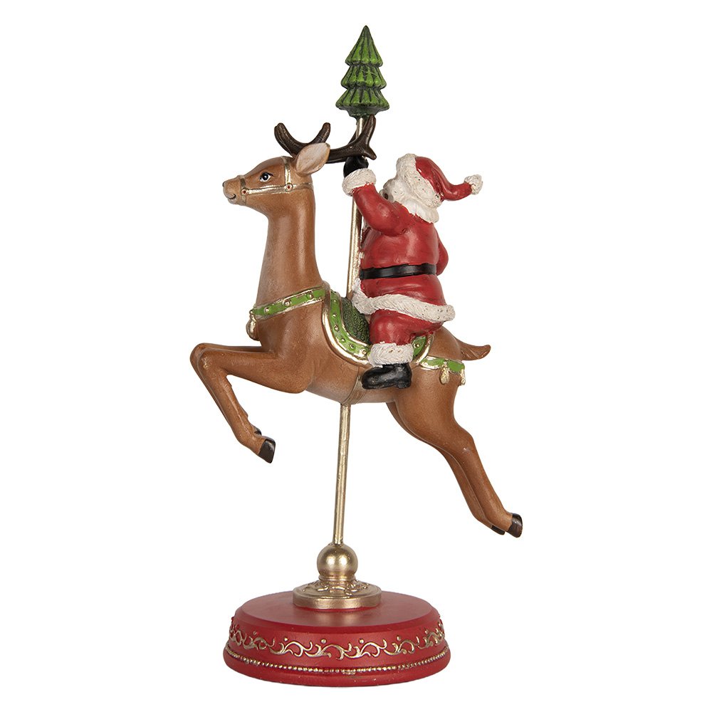 Beeld Kerstman 16x11x30 cm Rood Kunststof