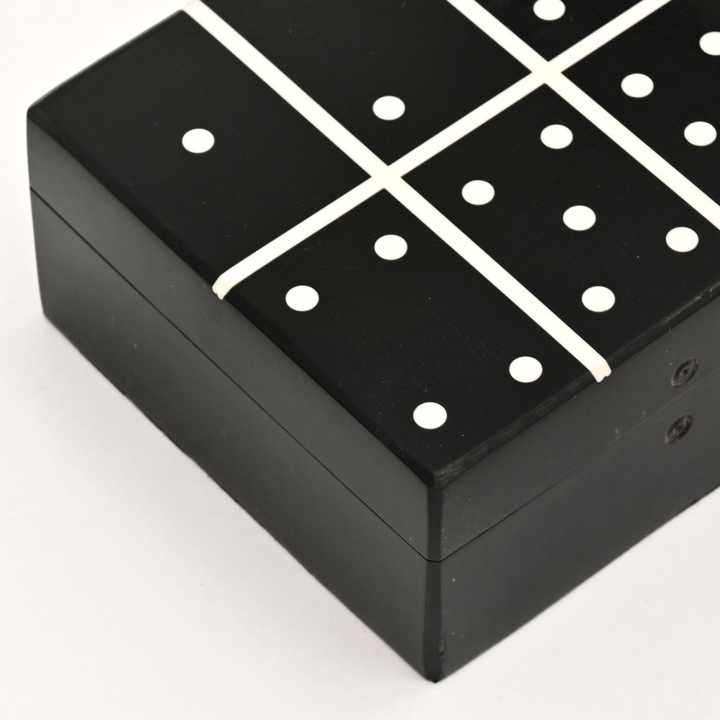 Decoratieve dominoset – harstegels en MDF-doos