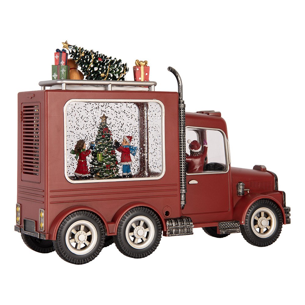 Kerstdecoratie met LED-verlichting en muziek Auto 28x10x21 cm / 3xAA Rood Kunststof