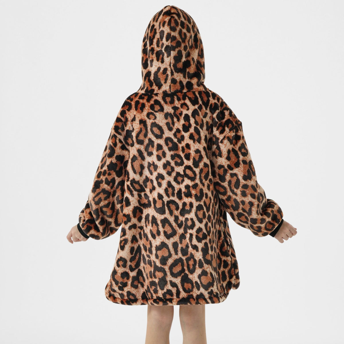 Textino Cheetah - Hoodie 50x70 cm - Kinderen - Dierenprint - Tabaksbruin - Bruin