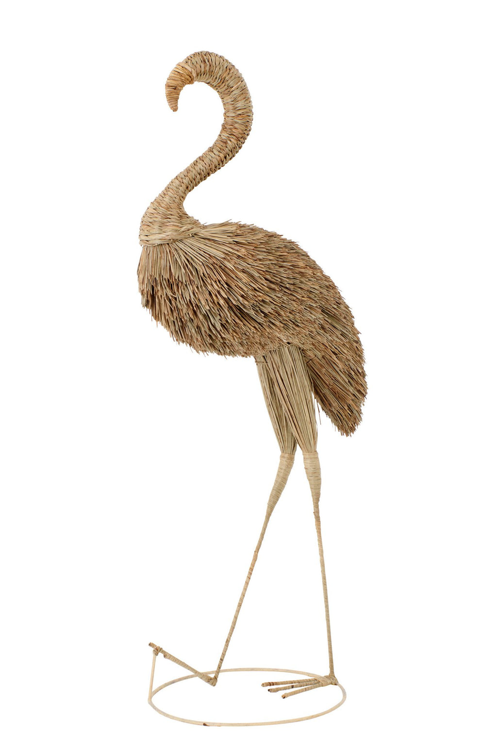 J-Line decoratie Flamingo - gras - naturel - L