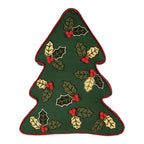 Sierkussen Kerstboom 38x40x4 cm Groen Polyester