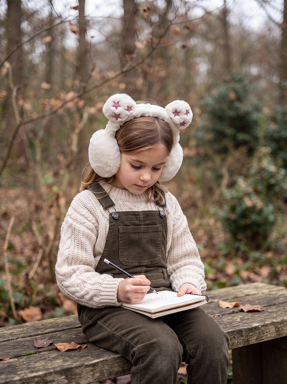 Oorwarmers Kinderen one size Wit Polyester