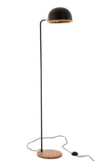 J-Line vloerlamp Evy - ijzer/hout - zwart/naturel