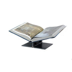 Y-Bookstand - schuin laag - blauwstaal