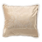 Textino Alpes - Kussen 45x45 cm - Kerstmis - Gebleekt zand - Beige