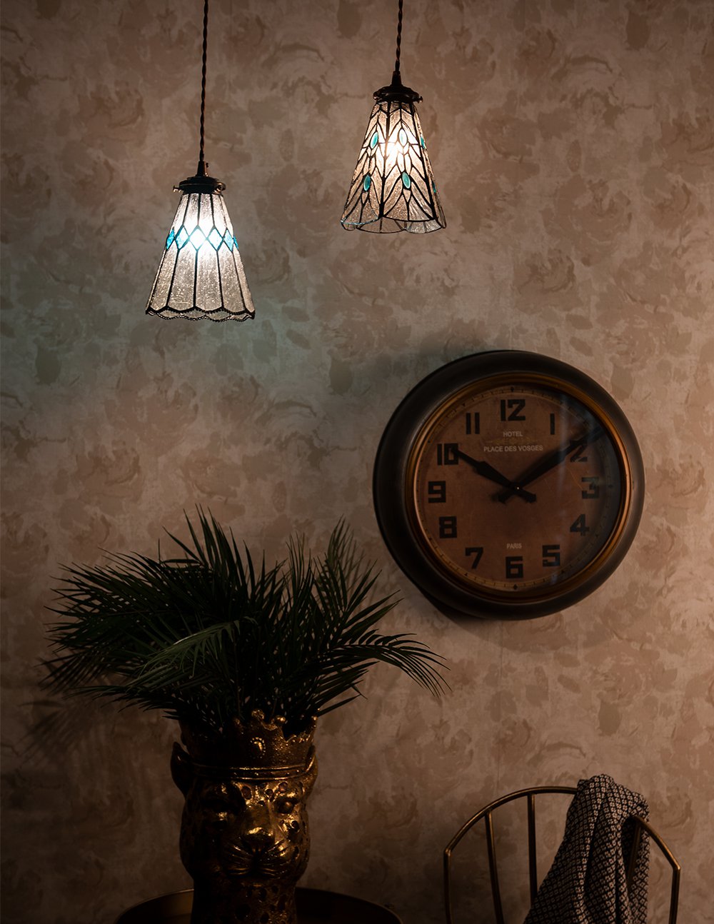 Hanglamp Tiffany Ø 15x115 cm transparant Glas Hanglamp Eettafel