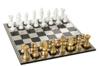 J-Line decoratie Schaakstuk - polyresin - goud/wit