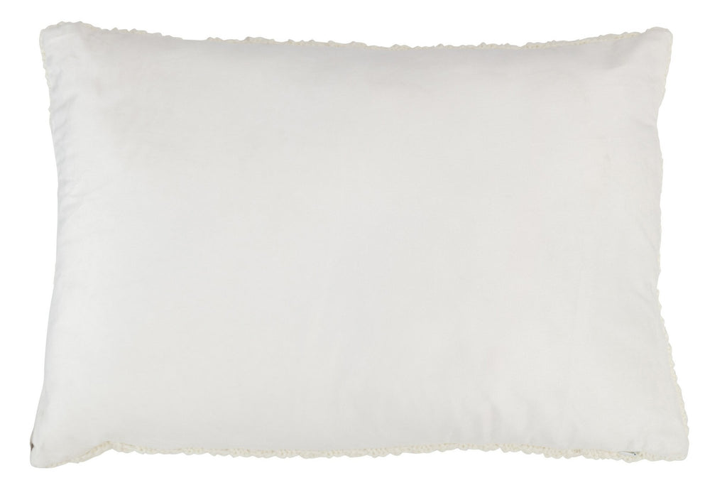 J-Line kussen Maison - polyester/acryl - rood/wit