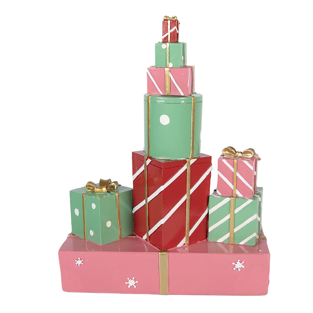 Kerstdecoratie Beeld Cadeau 27x12x36 cm Groen Kunststof