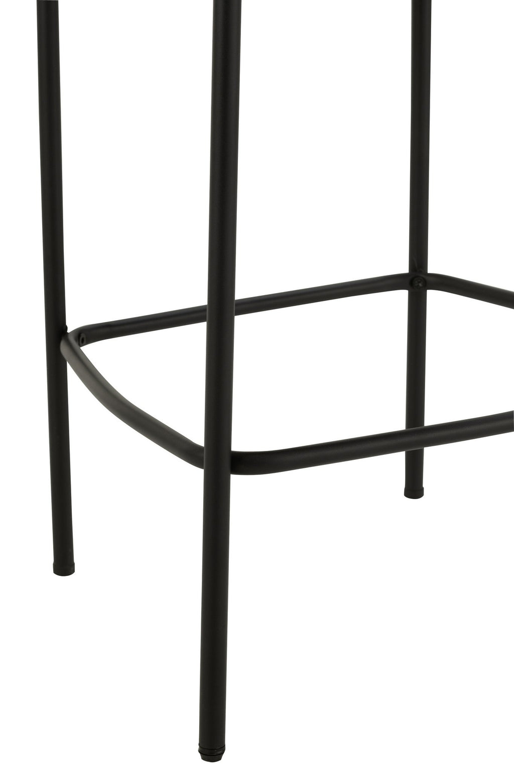 J-Line barstoel boucle - multiplex/polyester - wit/zwart
