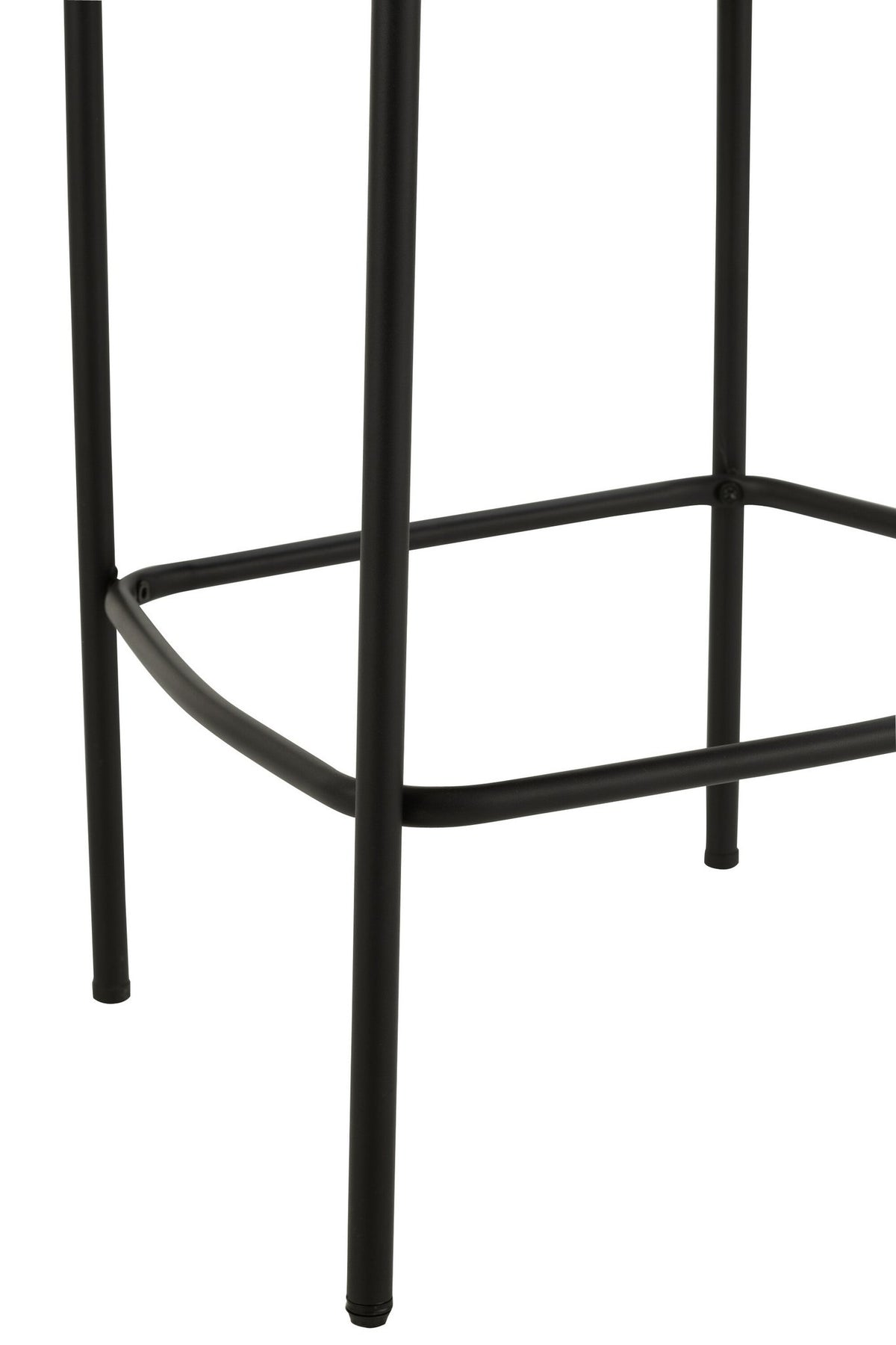 J-Line barstoel boucle - multiplex/polyester - wit/zwart