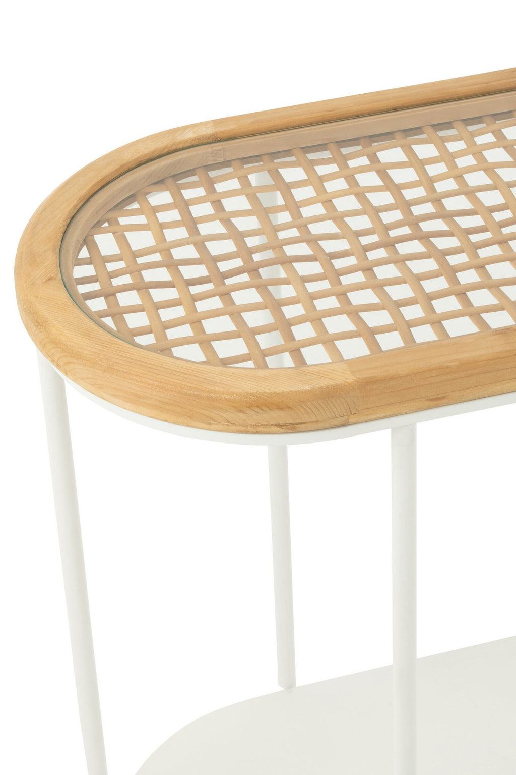J-Line Console Mati Sparhout/Metaal Naturel/Wit