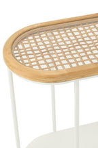 J-Line Console Mati Sparhout/Metaal Naturel/Wit
