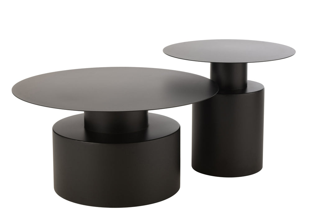 J-Line salontafel Rond - metaal - zwart